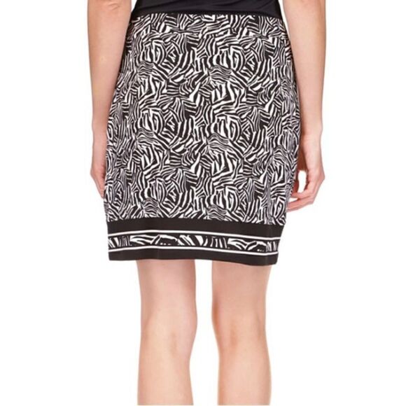 🛍️Michael Michael Kors 🎀Women’s Zebra Border Print Size Medium Skirt 💥 - Picture 2 of 9